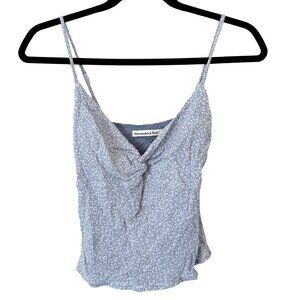 Abercrombie Fitch Dainty Floral Knot Summer Sleeveless V-Neck Cami Tank Top - XS